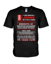 June Man V-Neck T-Shirt tile