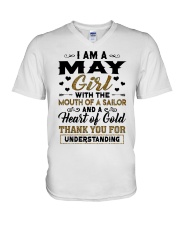 May Girl V-Neck T-Shirt tile