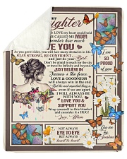 To My Daughter - Mom Sherpa Fleece Blanket tile