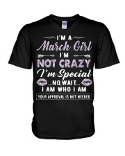 March Girl V-Neck T-Shirt tile