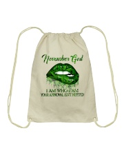 November Girl Drawstring Bag tile