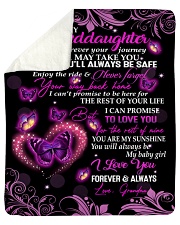 To My Granddaughter Sherpa Fleece Blanket tile