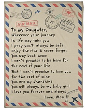 To My Daughter - Mom Large Fleece Blanket - 60" x 80" front