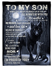 To My Son Fleece Blanket tile