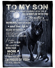 To My Son Large Fleece Blanket - 60" x 80" front