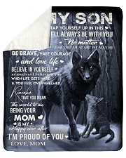 To My Son Sherpa Fleece Blanket tile