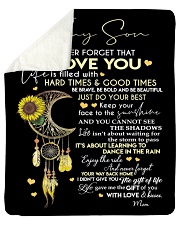 To My Son Sherpa Fleece Blanket tile