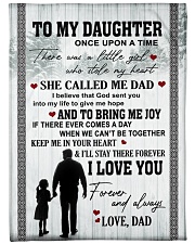 To My Daughter - Dad Large Fleece Blanket - 60" x 80" front