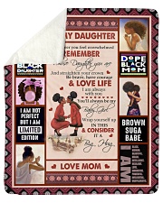 To My Daughter - Mom Sherpa Fleece Blanket tile