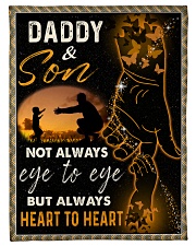Daddy And Son Small Fleece Blanket - 30" x 40" front