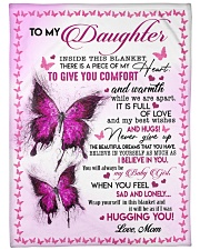 To My Daughter - Mom Large Fleece Blanket - 60" x 80" front