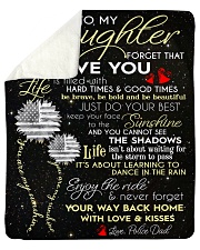 To My Daughter Sherpa Fleece Blanket tile