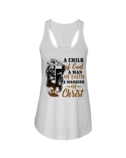 A Child Of God A Man Of Faith A Warrior Of Christ Ladies Flowy Tank tile