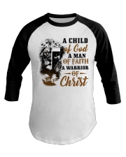 A Child Of God A Man Of Faith A Warrior Of Christ Baseball Tee tile