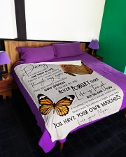 To My Daughter - Mom Large Fleece Blanket - 60" x 80" aos-coral-fleece-blanket-60x80-lifestyle-front-01