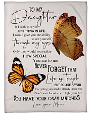 To My Daughter - Mom Large Fleece Blanket - 60" x 80" front