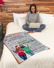 To My Bestie Small Fleece Blanket - 30" x 40" aos-coral-fleece-blanket-30x40-lifestyle-front-08