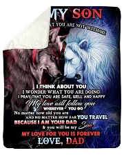 To My Son - Dad Sherpa Fleece Blanket tile