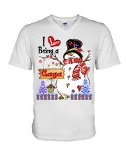 I love being a gaga V-Neck T-Shirt tile