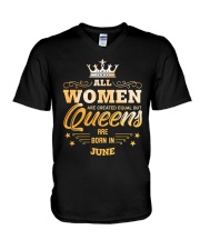 June Girl V-Neck T-Shirt tile