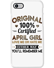 April Girl Phone Case tile
