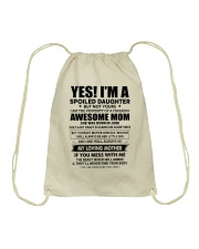 6 yes i am daughter little girl Drawstring Bag tile
