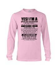 6 yes i am daughter little girl Long Sleeve Tee tile