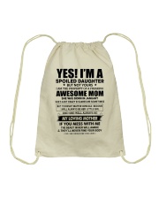 1 yes i am daughter little girl Drawstring Bag tile
