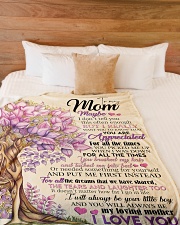 To My Mom Large Fleece Blanket - 60" x 80" aos-coral-fleece-blanket-60x80-lifestyle-front-02