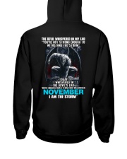 November Man Hooded Sweatshirt back