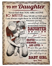 To My Daughter - Dad Small Fleece Blanket - 30" x 40" front