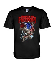 Hooked On Freedom V-Neck T-Shirt tile