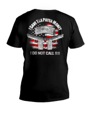 I Save Tax Payer Money V-Neck T-Shirt tile