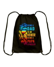 Being A Dad Is An Honor Being A Papa Is Priceless Drawstring Bag tile