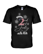 Happy July 2 V-Neck T-Shirt tile