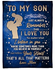To My Son - Mom Large Fleece Blanket - 60" x 80" front