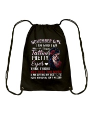 November Girl Drawstring Bag tile