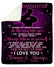 To My Daughter Sherpa Fleece Blanket tile