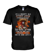 October Girl V-Neck T-Shirt tile