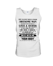 Awesome Man August Unisex Tank tile