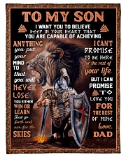 To My Son - Dad Small Fleece Blanket - 30" x 40" front