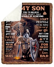 To My Son - Dad Sherpa Fleece Blanket tile