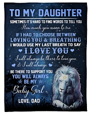 To My Daughter - Dad Small Fleece Blanket - 30" x 40" front