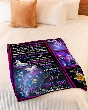 To My Granddaughter - Grandma Small Fleece Blanket - 30" x 40" aos-coral-fleece-blanket-30x40-lifestyle-front-01