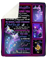 To My Granddaughter - Grandma Sherpa Fleece Blanket tile