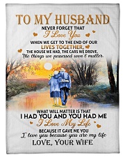 To My Husband Fleece Blanket tile
