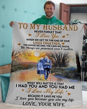 To My Husband Sherpa Fleece Blanket - 50" x 60" aos-sherpa-fleece-blanket-50x60-lifestyle-front-05