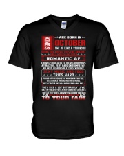 October Man V-Neck T-Shirt tile