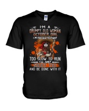 October Girl V-Neck T-Shirt tile