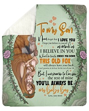 To My Son Sherpa Fleece Blanket tile